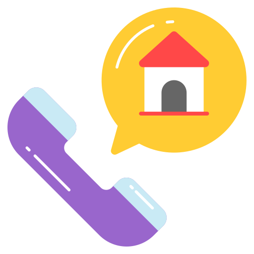  real estate phone and house icon